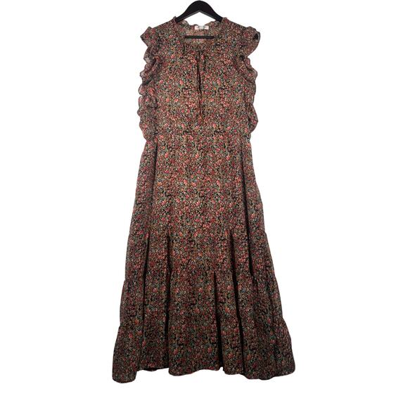 BB Dakota by Steve Madden Dress XXL Ditsy Floral Chiffon Ruffles Office Church - Picture 3 of 8